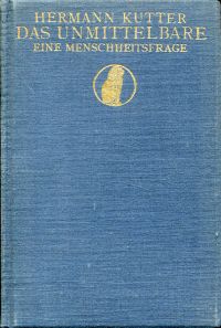 Kutter, Das Unmittelbare. (Umschlag)