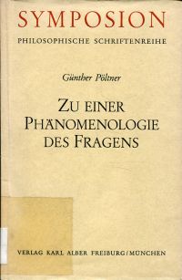 Pöltner, Zu einer Phänomenologie des Fragens. (Umschlag)