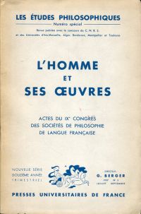L'homme et ses oeuvres. (Umschlag)