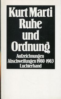 Marti, Ruhe und Ordnung. (Umschlag)