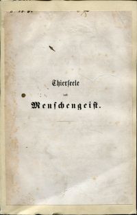 Körner, Thierseele und Menschengeist. (Umschlag)