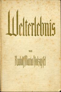 Holzapfel, Welterlebnis. (Umschlag)