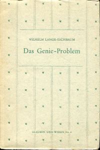 Lange-Eichbaum, Das Genie-Problem. (Umschlag)