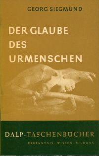 Siegmund, Der Glaube des Urmenschen. (Umschlag)