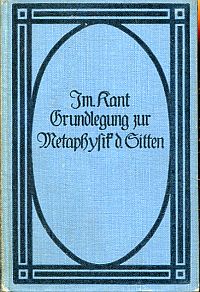 Kant, Grundlegung zur Metaphysik der Sitten. (Umschlag)