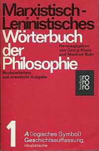Marxistisch-leninistisches Wörterbuch der Philosophie. (Umschlag)