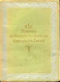 DesCars, Memoiren der Mise von Nadaillac Herzogin von Escars. (Umschlag)
