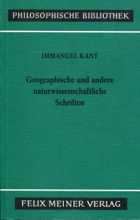Kant, Geographische und andere naturwissenschaftliche Schriften. (Umschlag)