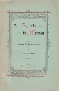 Mülinen, Die Schlacht bei Murten. (Umschlag)